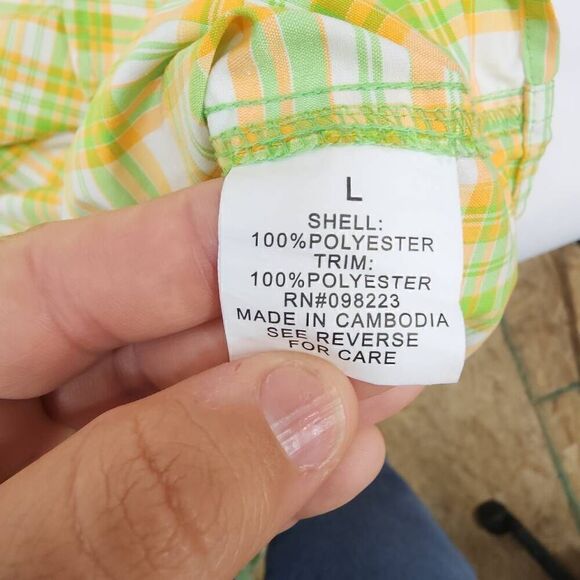 Magellan Size Large Men's Long-Sleeve Button-up Lightweight Fishing Gear Gingham - Picture 7 of 7